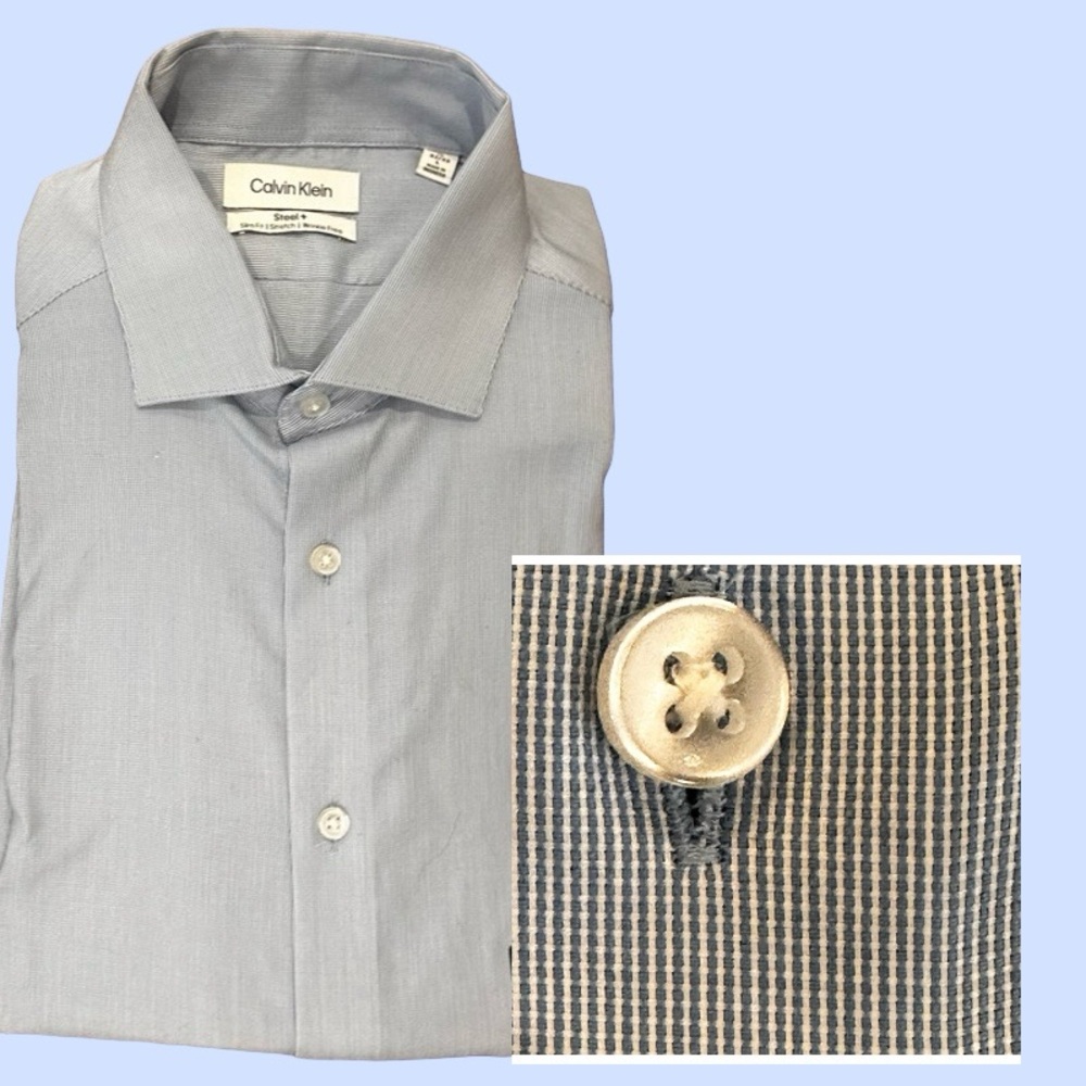 Calvin Klein Men’s Slim Fit Dress Shirt. Size Neck 16” Arm Length 32/33. NWT